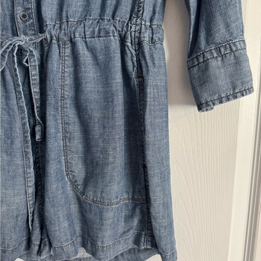 Denim Button-Up Romper - Picture 4 of 5
